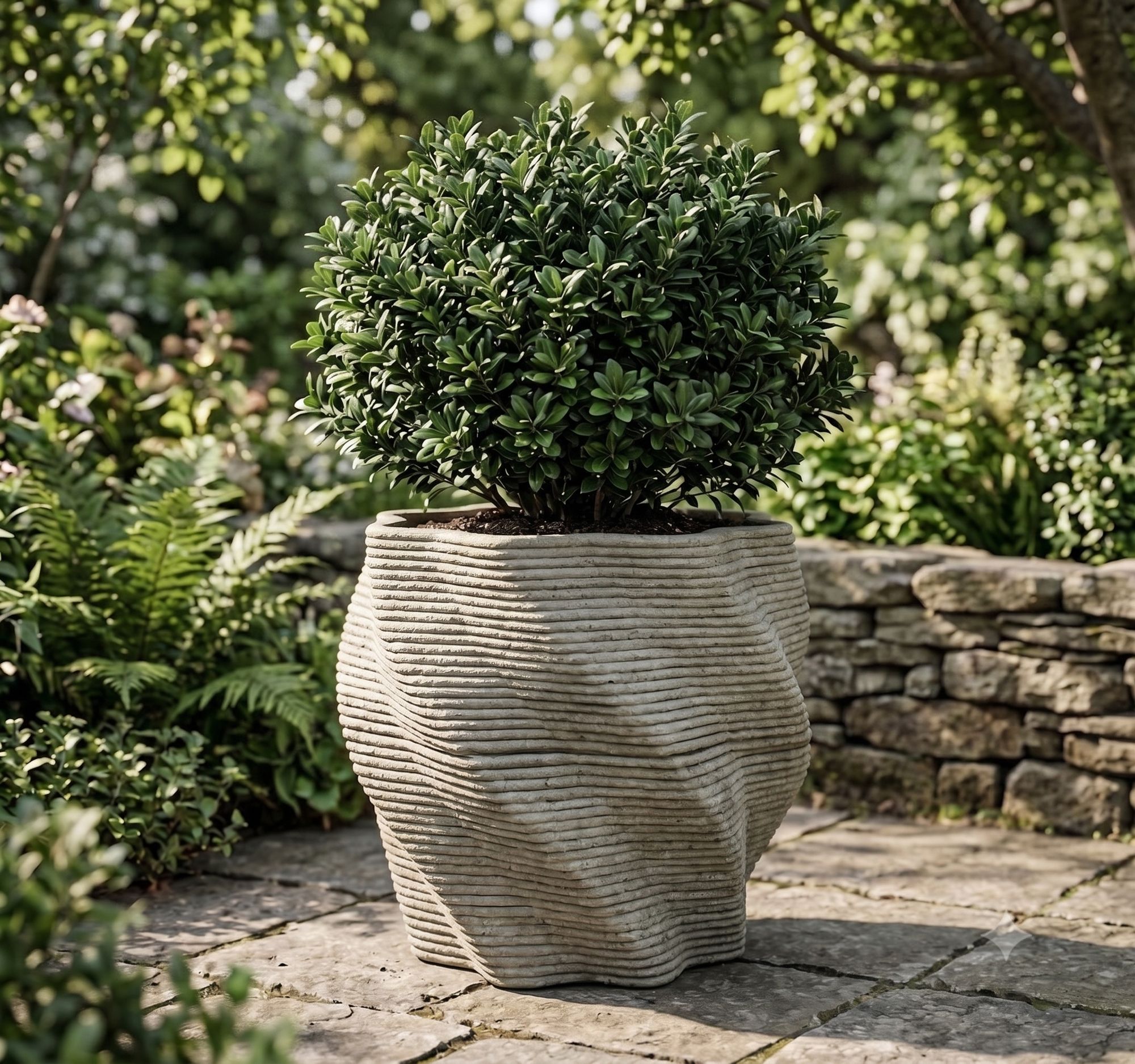 Cinch Planter, 3D printed concrete planter